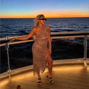 Zara Cheetah print long dress